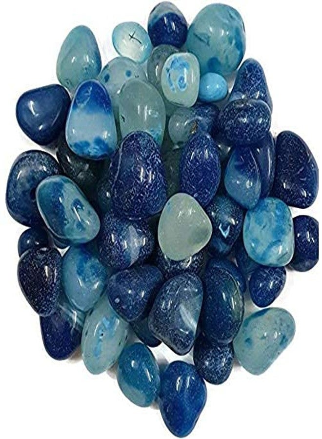 VANNEF Stone Polished Glossy Decortaive Onyx Pebbles Stones for Home Decor, Garden, Table Decoration and Vase Fillers (MultiBlue_450gm) - Image 4